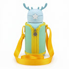 Rudvora™ Cute Deer Kids Water Bottle with Carry Pouch & Shoulder Strap